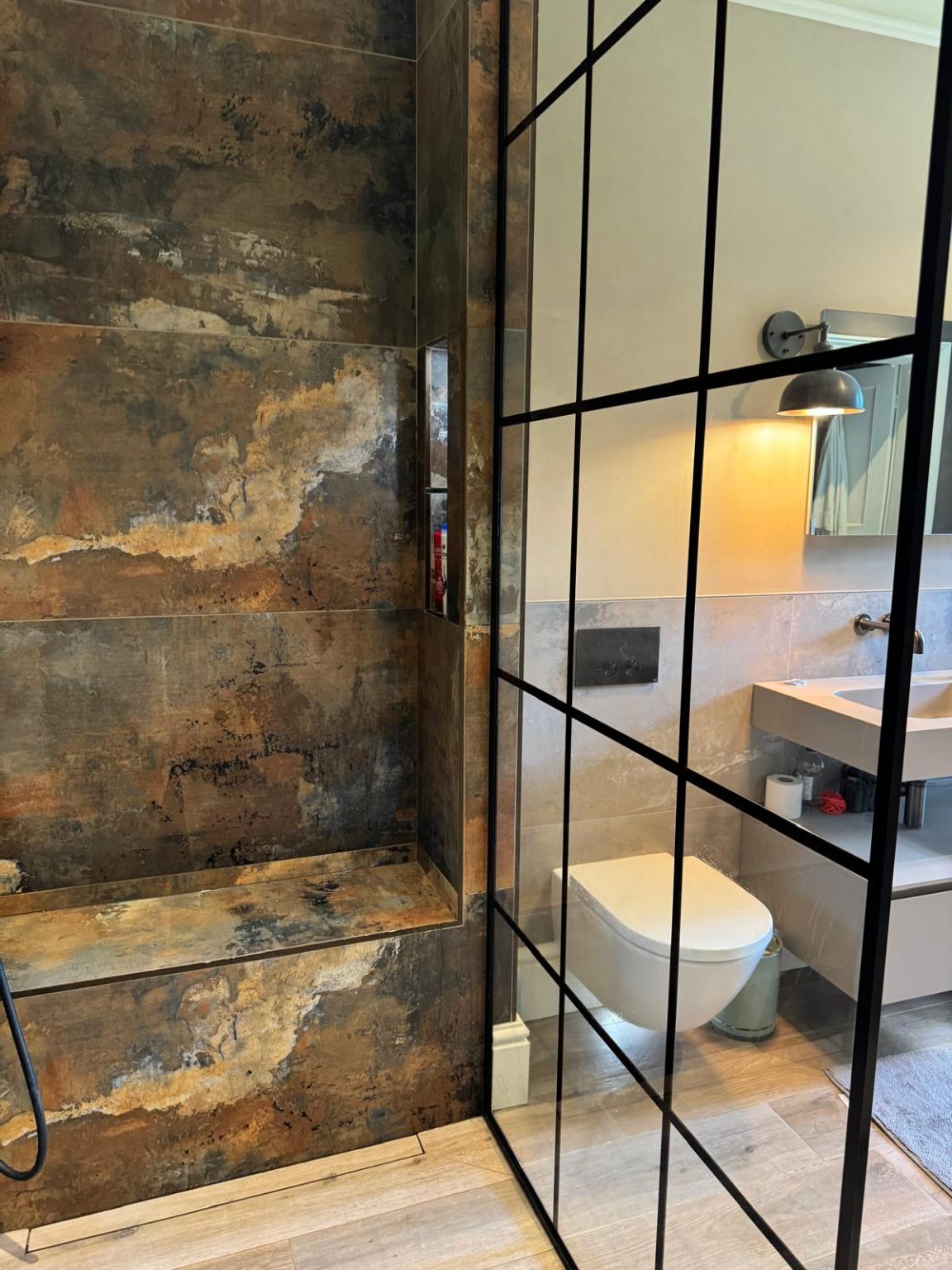 Picture Idea: Luxury Industrial Shower Screen Custom Bathroom Elegance