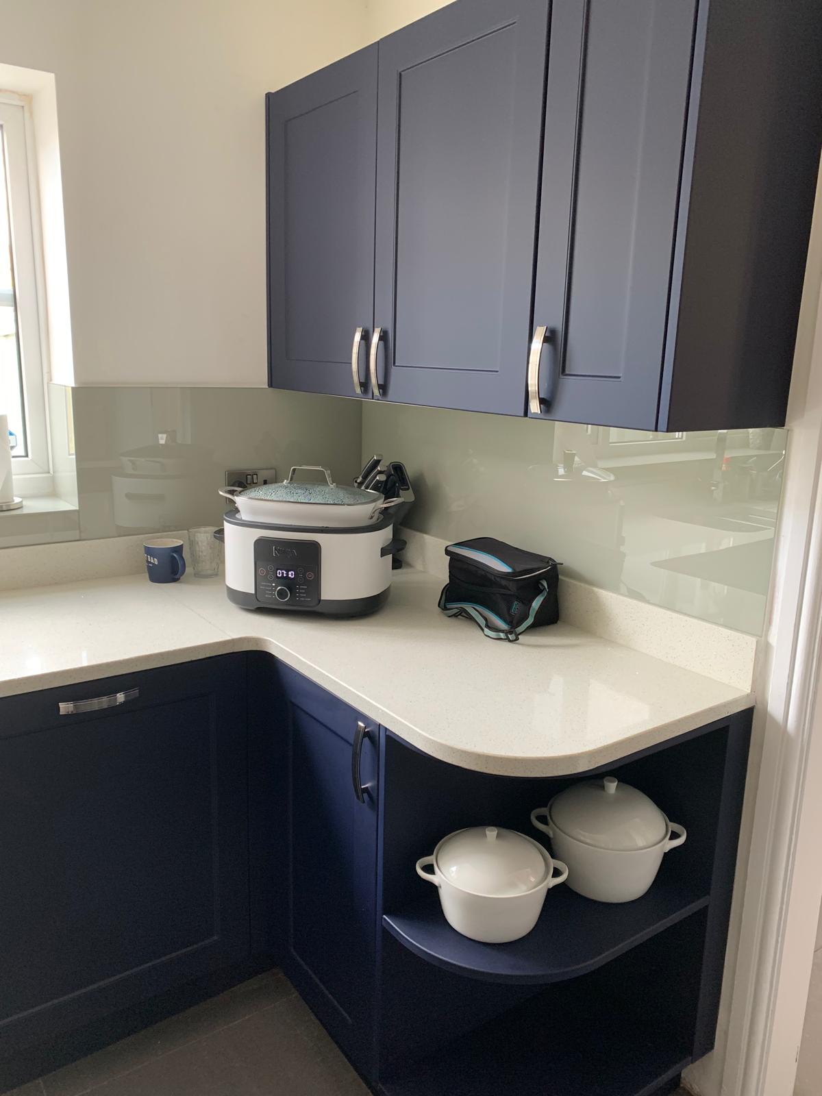 Colour matched kitchen splashbacks North Wales